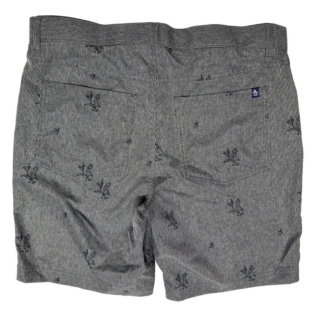 Men’s Cocktail Print Striped Penguin Shorts Size 32 Casual Summer Party Cruise - Picture 2 of 13